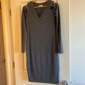 Bailey/44 off shoulder gray knit dress - size medium